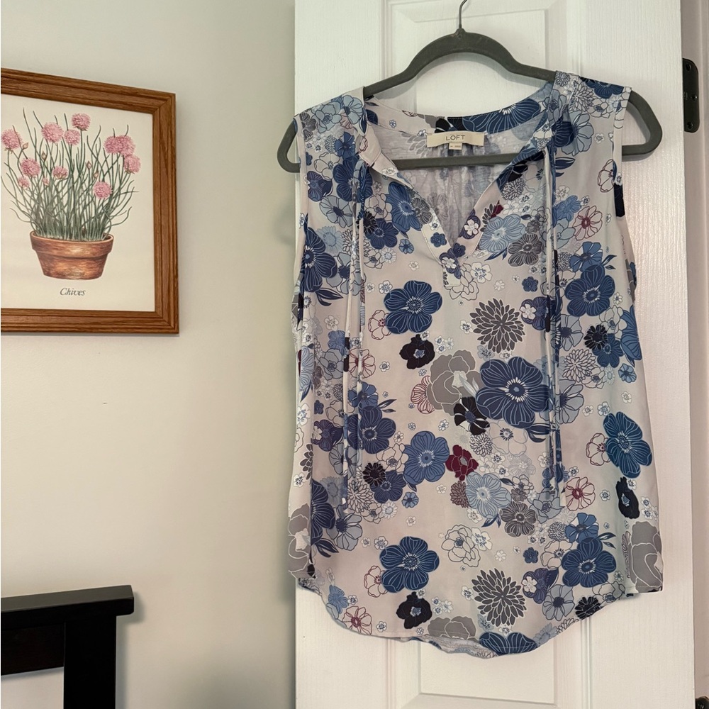 LOFT Floral Print Blouse